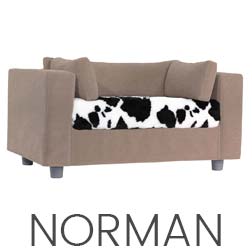 Pet sofa Taupe- plaid Norman